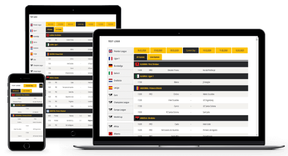 Football Soccer Widget Responsive Design